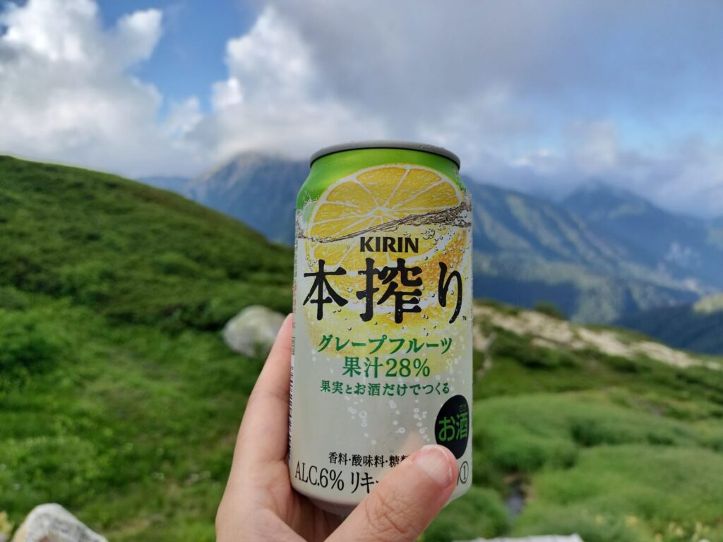 缶チューハイで乾杯