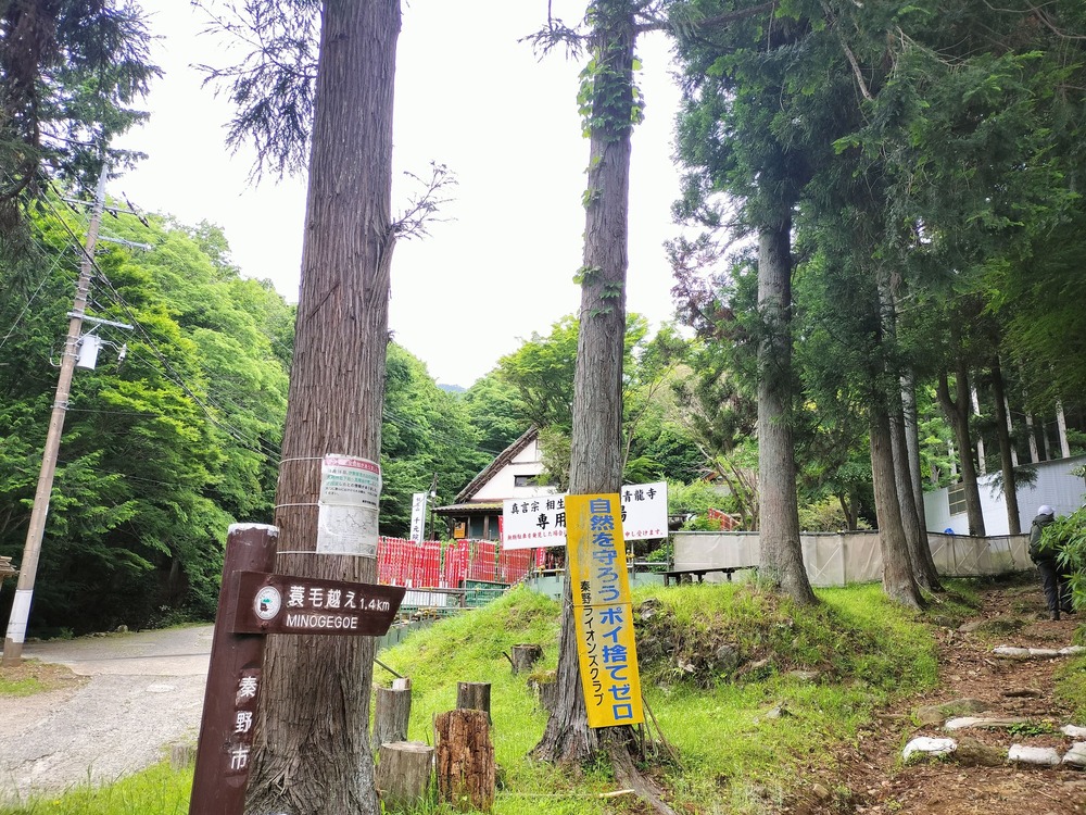 ヤビツ峠との分岐があるが、蓑毛越え方面へ
