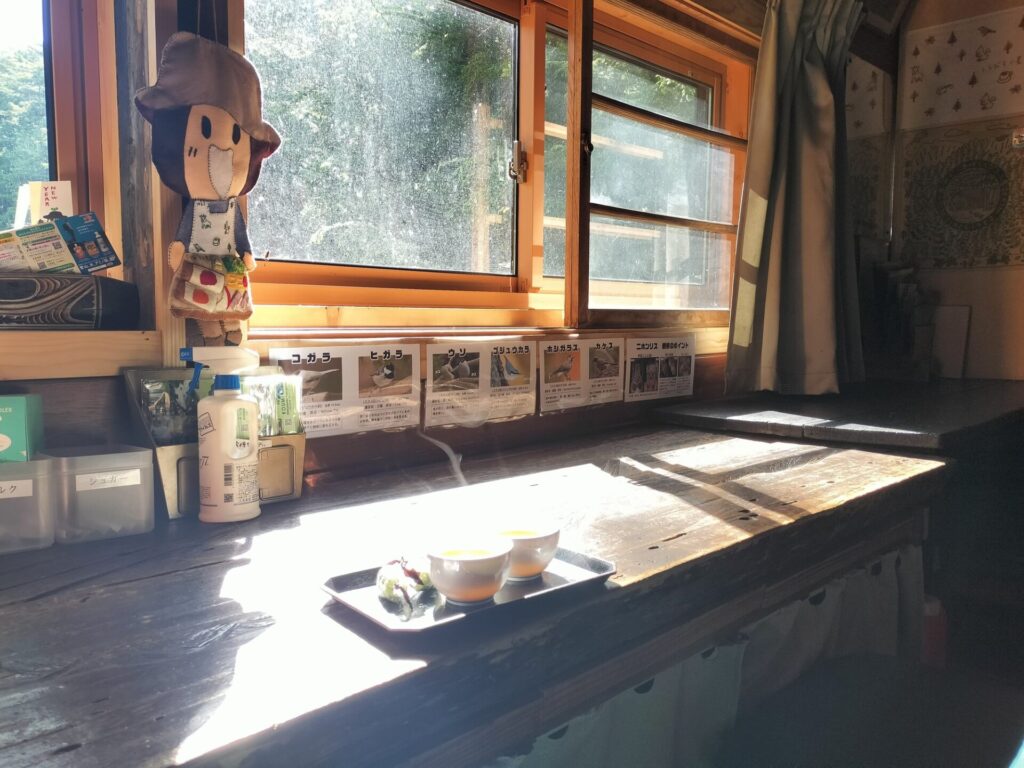 しらびそ小屋到着時のおもてなし