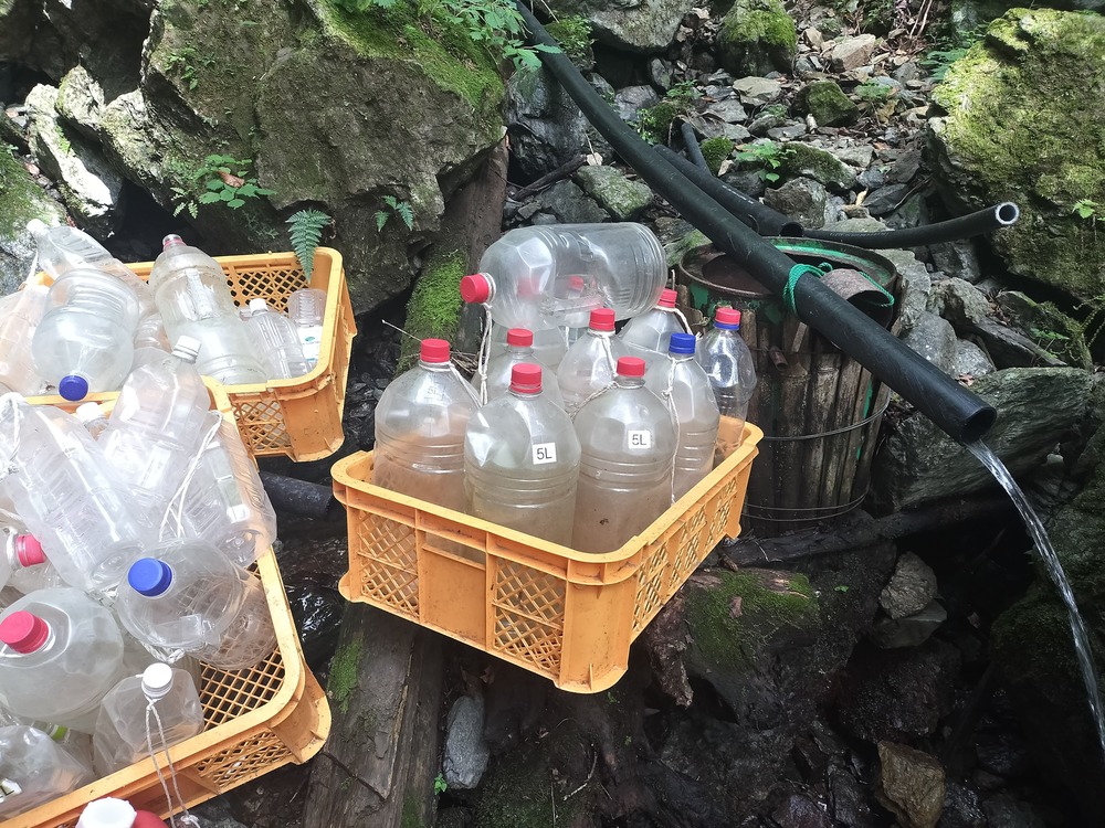 ペットボトルの運搬の協力（2リットルと5リットルがある）