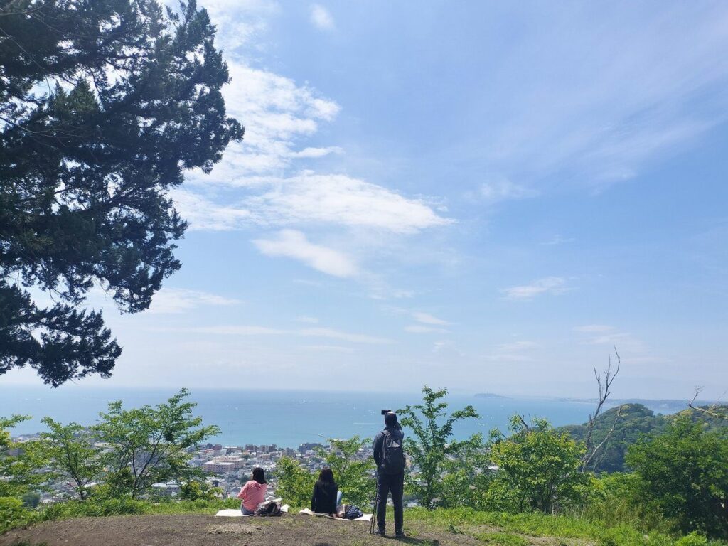 仙元山からは海が望めます。どんどん海に近づく素敵なコースです。